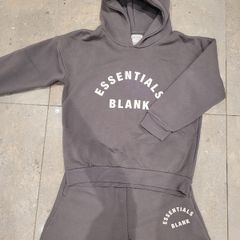 Grey Blank Essentials Boys Hoodie & Shorts Set. 9-10yrs. New