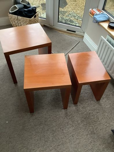 Nest of 3 Coffee Side Tables
