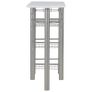 3 Piece Bar Set with Shelves Wood and Steel White Image 5