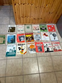 Selection of vintage music sheets