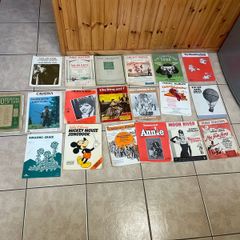 Selection of vintage music sheets