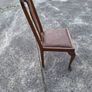 Vintage chair with brown leather seat Image 3
