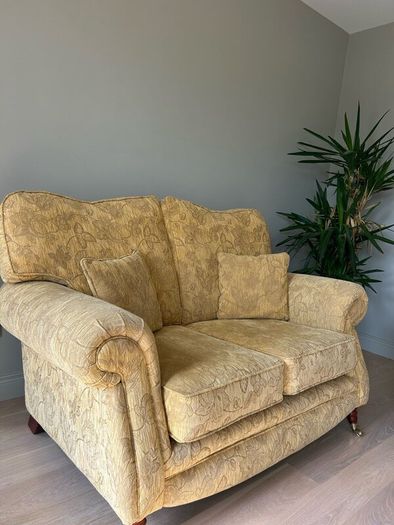 Traditional 2-Seater Sofa and Wingback Armchair