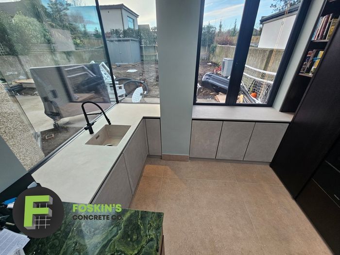 Polished concrete flooring