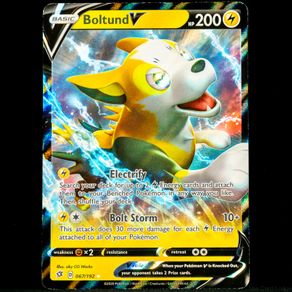 Boltund V 067/192 Half Art Ultra Rare Rebel Clash Pokemon Card Sword Shield