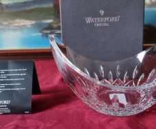 New In Box Waterford Crystal Lismore Pattern 9 Inch Essence Ellipse Bowl