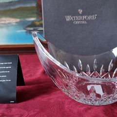 New In Box Waterford Crystal Lismore Pattern 9 Inch Essence Ellipse Bowl