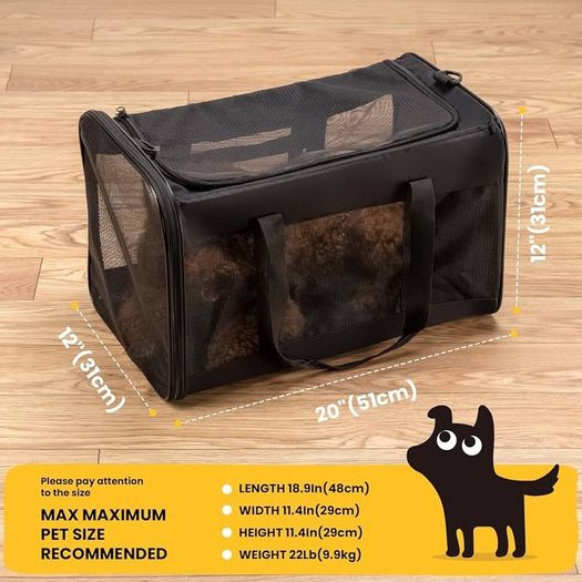 Pet carrier bag 31cm x 51cm x 31cm