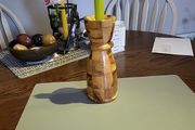Candle holder turned wood