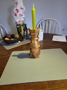 Candle holder turned wood