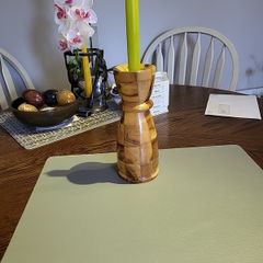 Candle holder turned wood