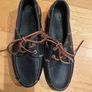 Timberland Kids leather UK 3 navy boat shoes Image 7