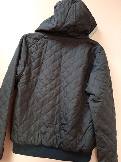 New jacket navy  hood zipped pockets