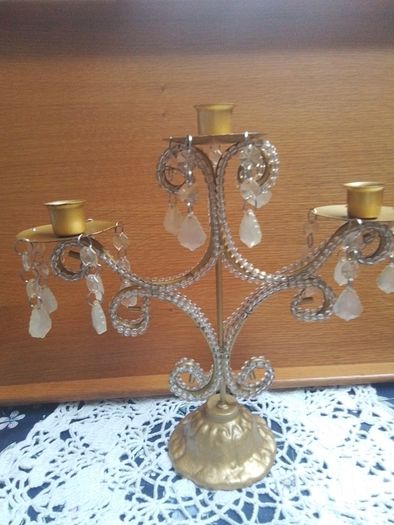 Vintage Shabby Chic Candleabra