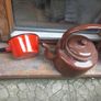 Original enamel kettle & small enamel saucepan Image 7