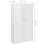 Book Cabinet High Gloss White 82.5x30.5x150 cm Chipboard Image 8