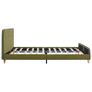 Bed Frame Green Fabric 150x200 cm Image 4