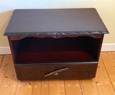 Rossmore Solid Mahogany TV Cabinet / Storage Unit on Castors | Compact & Stylish