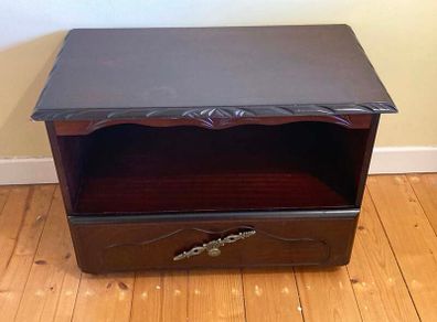 Rossmore Solid Mahogany TV Cabinet / Storage Unit on Castors | Compact & Stylish