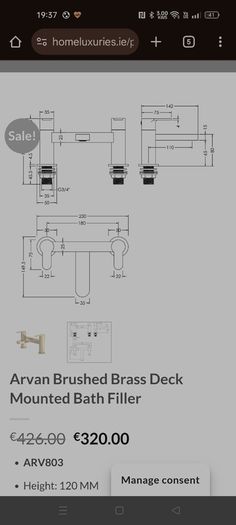 bath filler tap brushed brass