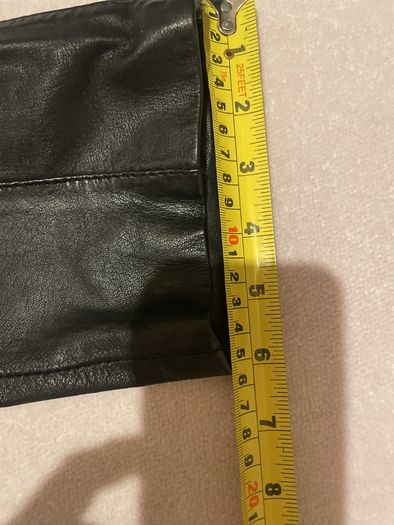 Ladies black real leather trousers Size 12