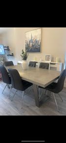 Grey Faux Leather Dining Chairs