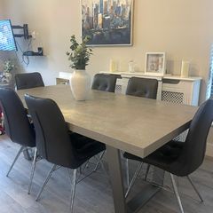 Grey Faux Leather Dining Chairs