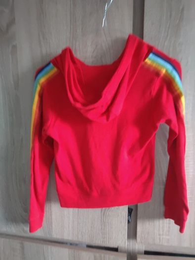 Red hoodie would fit adult xxs xs 140 cm height