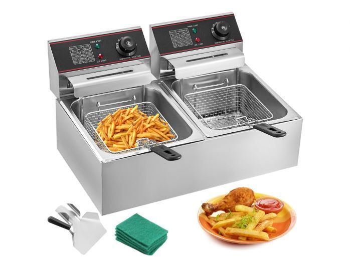 Electric Deep Fryer 12L 5000W Twin Basket