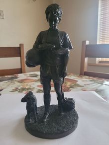 Genesis Fine Arts Figure - footballer and his dog