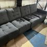 Grey 4 seater sofa couch Image 5