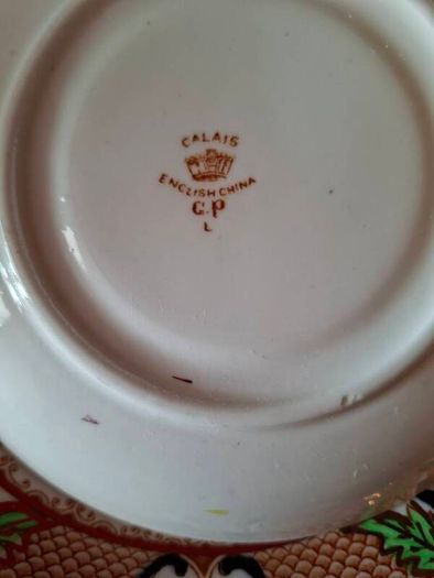 antique English bone china tea cups, saucers  and plates.