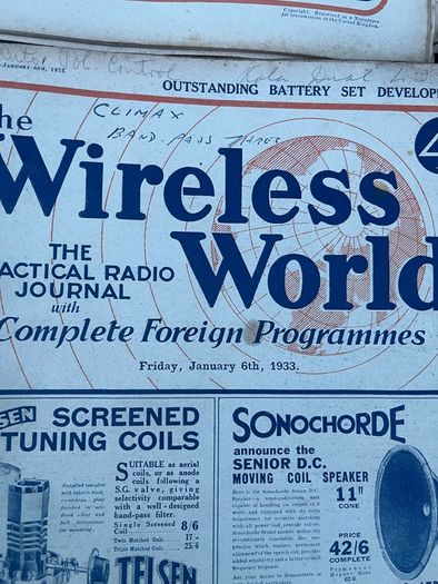 Vintage 1933 Wireless World