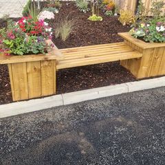 garden bench planter