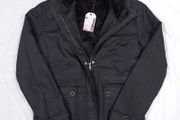Roxy Black Sherpa Fleece Faux Fur Lined Winter Parka Jacket Size XL