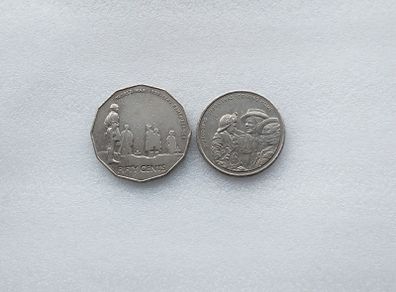 Australia : 2005 - Commemorating The 60th Anniversary of The End of WW2 , 20c and 50c Coins