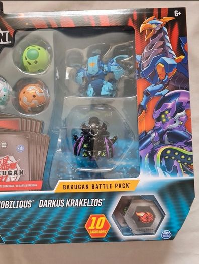 bakugan battle pack aquos nobilious- darkus krakelios brand new sealed