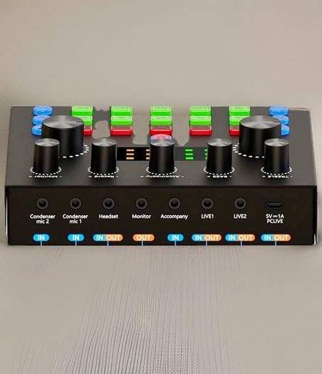 podcast V8S Podcast Studio Kit Microphone Sound Card Streaming Recording Bundle