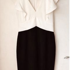 DKNY Stunning classic black & white dress