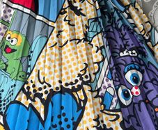 Sesame Street cartoon print skirt