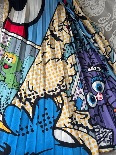 Sesame Street cartoon print skirt