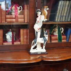 Giuseppe Armani Florence Lady with Great Dane Figurine
