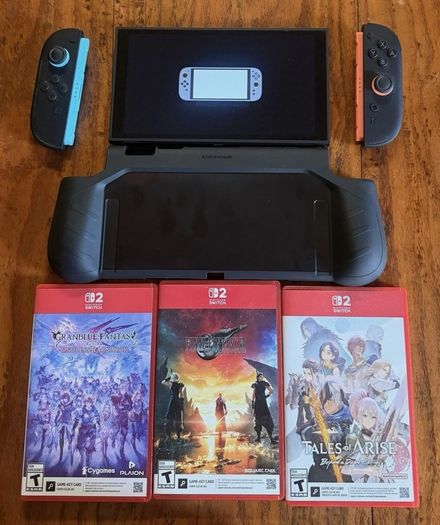 Nintendo Switch 2 , Tablet And Controllers w/ Micro Sd Card And 3 Games