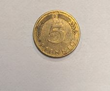 Germany 5 pfennig coin