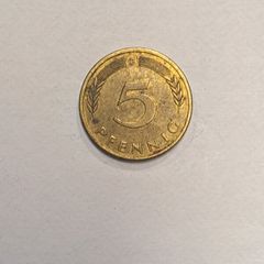 Germany 5 pfennig coin