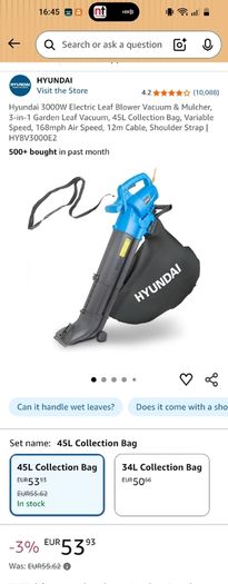 Hyundai Leaf Blower and Vacuum