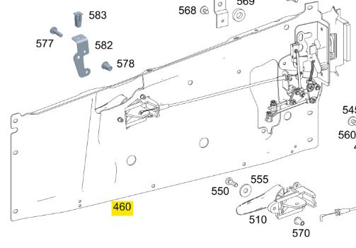 Part number: A9567200679. Drivers side door lock & carrier.