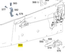 Part number: A9567200679. Drivers side door lock & carrier.