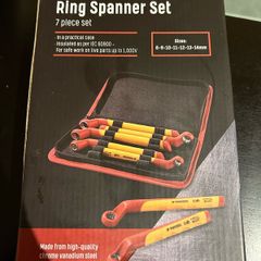 VDE 7 pcs insulated Ring spanner set