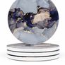 Homeware Marble Coasters Set of 4 - Stunning Ceramic Coaster in Gloss/Matte Finish | Elegant Stone Coasters with Anti-Slip Cork Bottom for Mugs and Glasses (MULTIPLE STYLES, SEE PHOTOS) Image 5